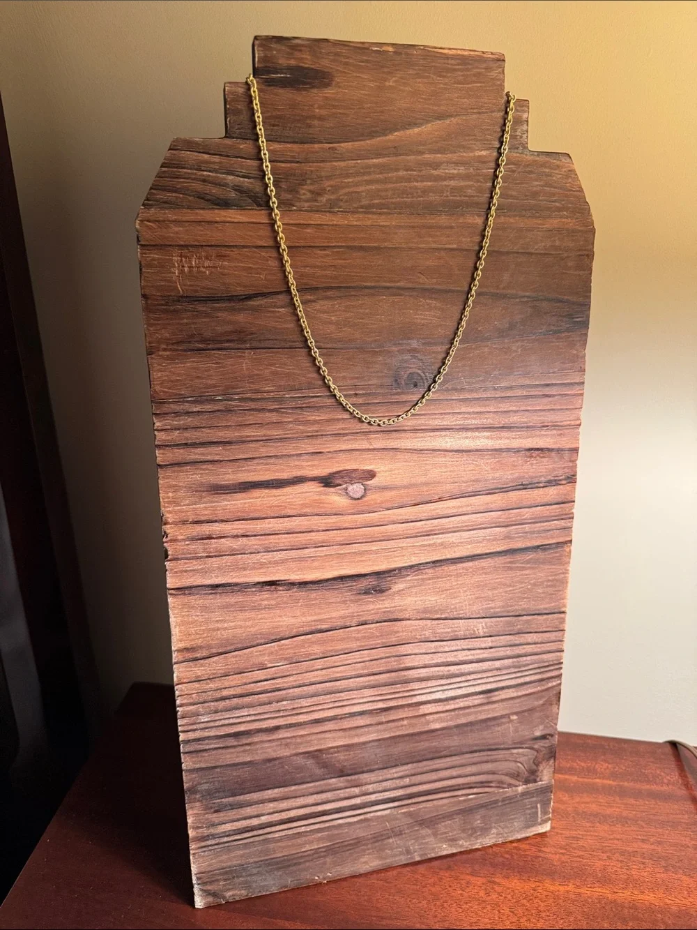 Tripar International Natural Brown Wood Necklace Stand - Large Wood Neck Form